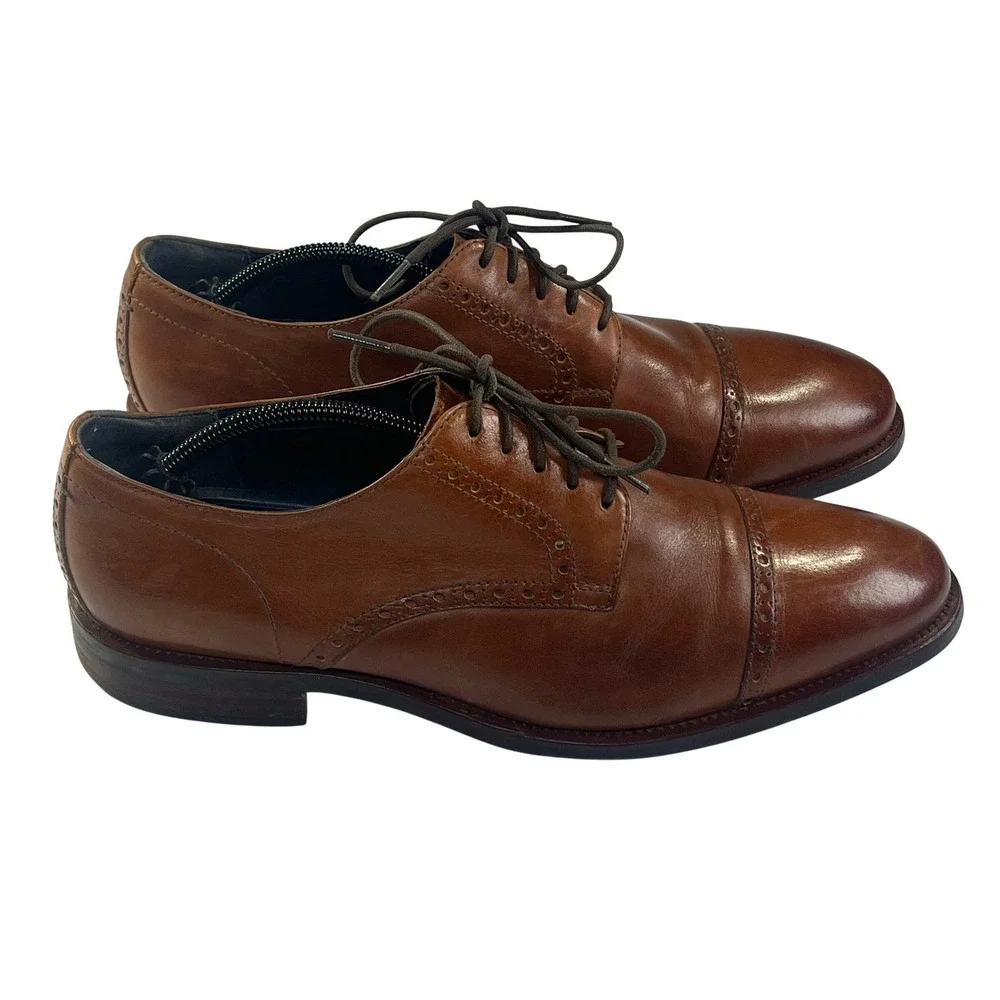 Cole Haan Grand OS Watson Dress Shoe Mens 12 Brown Leather Oxford Derby Business